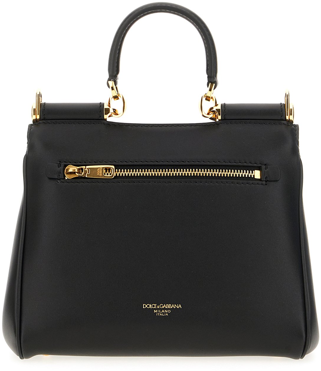 Dolce & Gabbana Dolce&gabbana Black leather My Sicily handbag Zwart