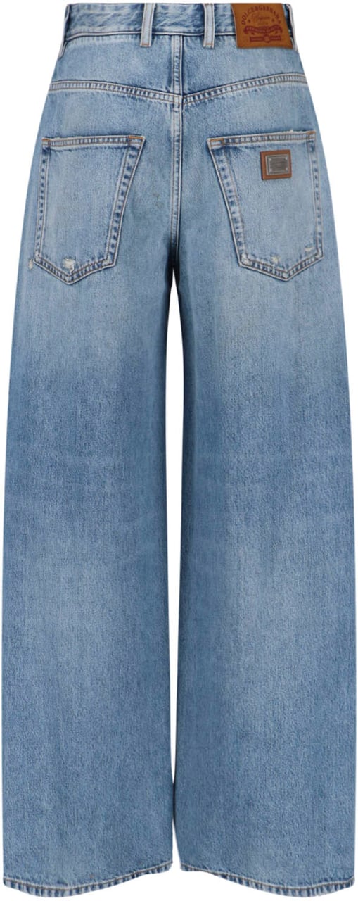 Dolce & Gabbana Classic Straight-Leg Jeans with Mid-Rise Design Blauw