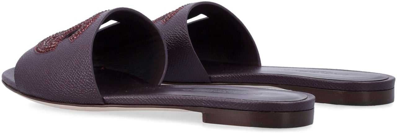 Dolce & Gabbana Flat Dg Slide Viola Paars