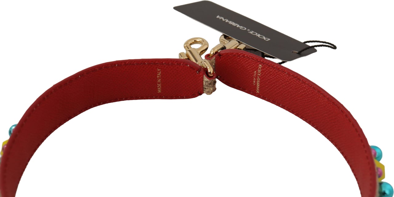 Dolce & Gabbana Beige Python Leather Crystals Shoulder Strap Beige