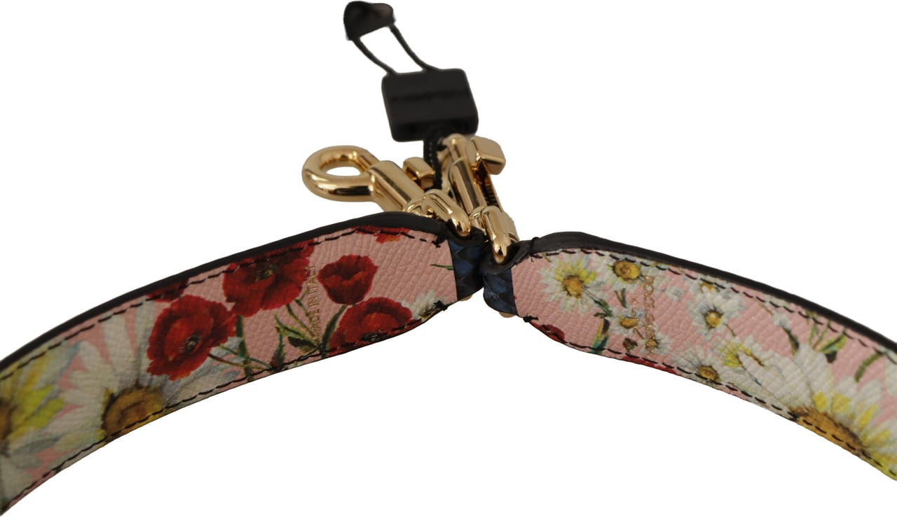 Dolce & Gabbana Blue Exotic Leather Crystals Reversible Shoulder Strap Blauw