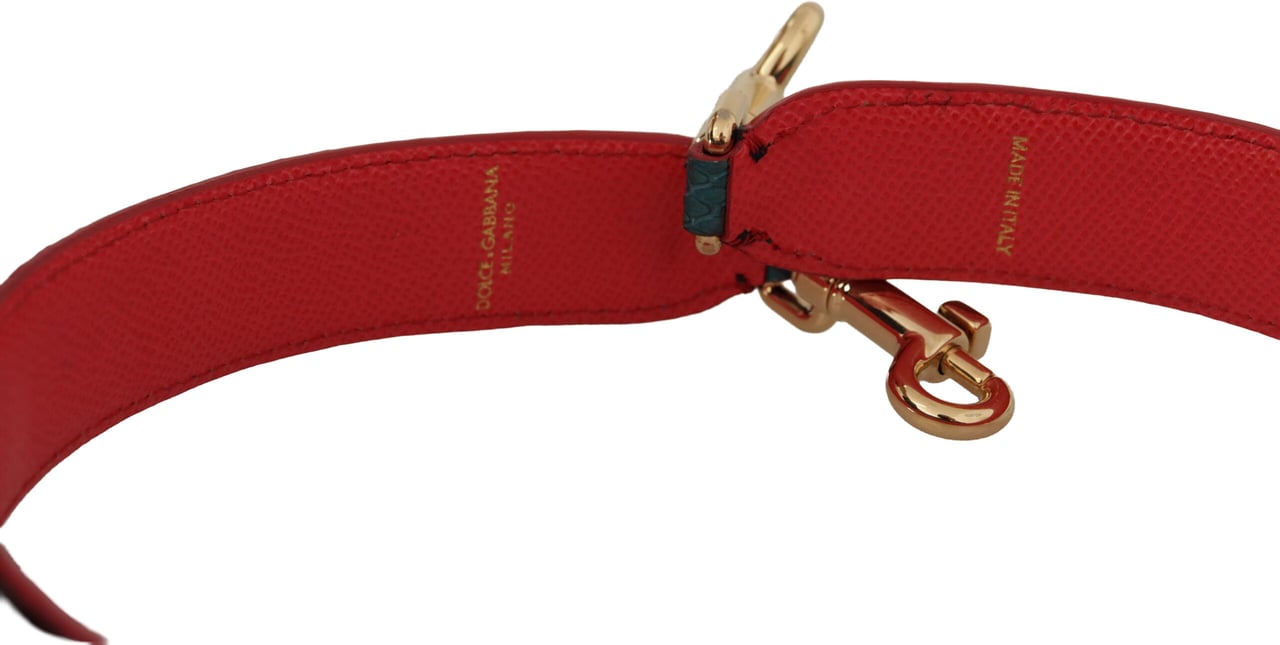 Dolce & Gabbana Green Crystals Leather Bag Shoulder Strap Groen