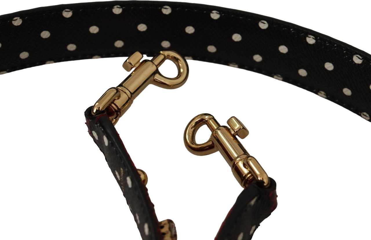 Dolce & Gabbana Red Python Leather Crystals Reversible Shoulder Strap Rood