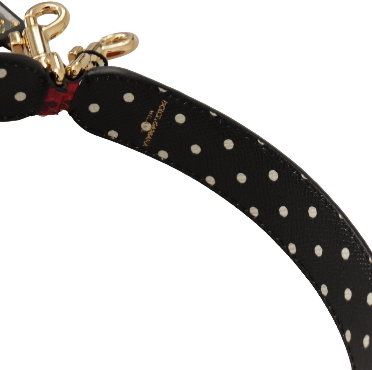 Dolce & Gabbana Red Python Leather Crystals Reversible Shoulder Strap Rood