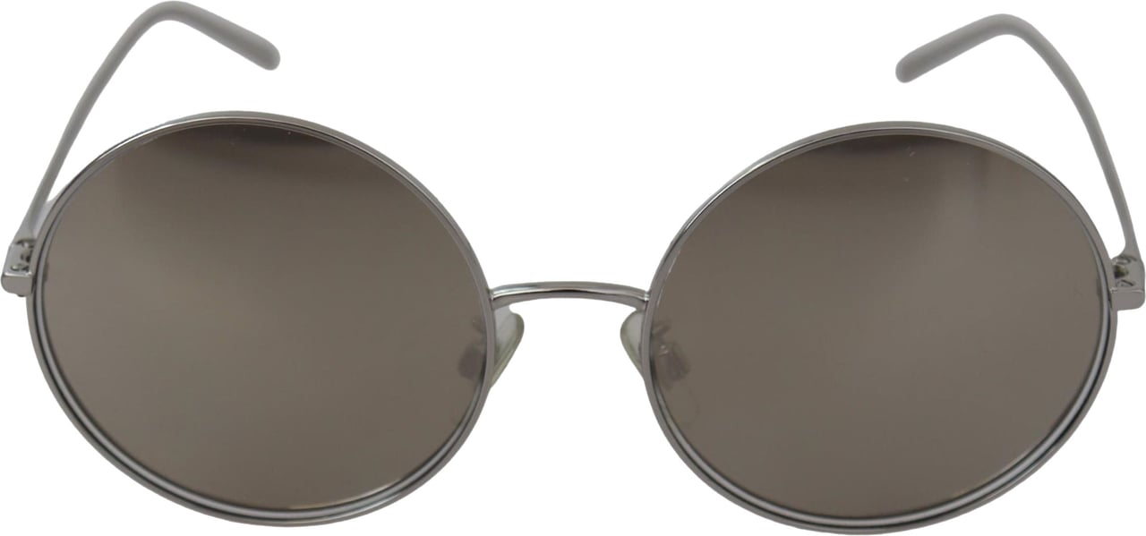 Dolce & Gabbana Silver Plated Round Gray Le nses Women Sunglasses Zilver