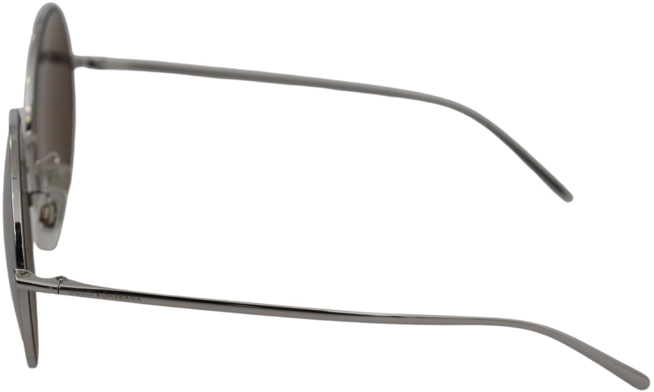 Dolce & Gabbana Silver Plated Round Gray Le nses Women Sunglasses Zilver
