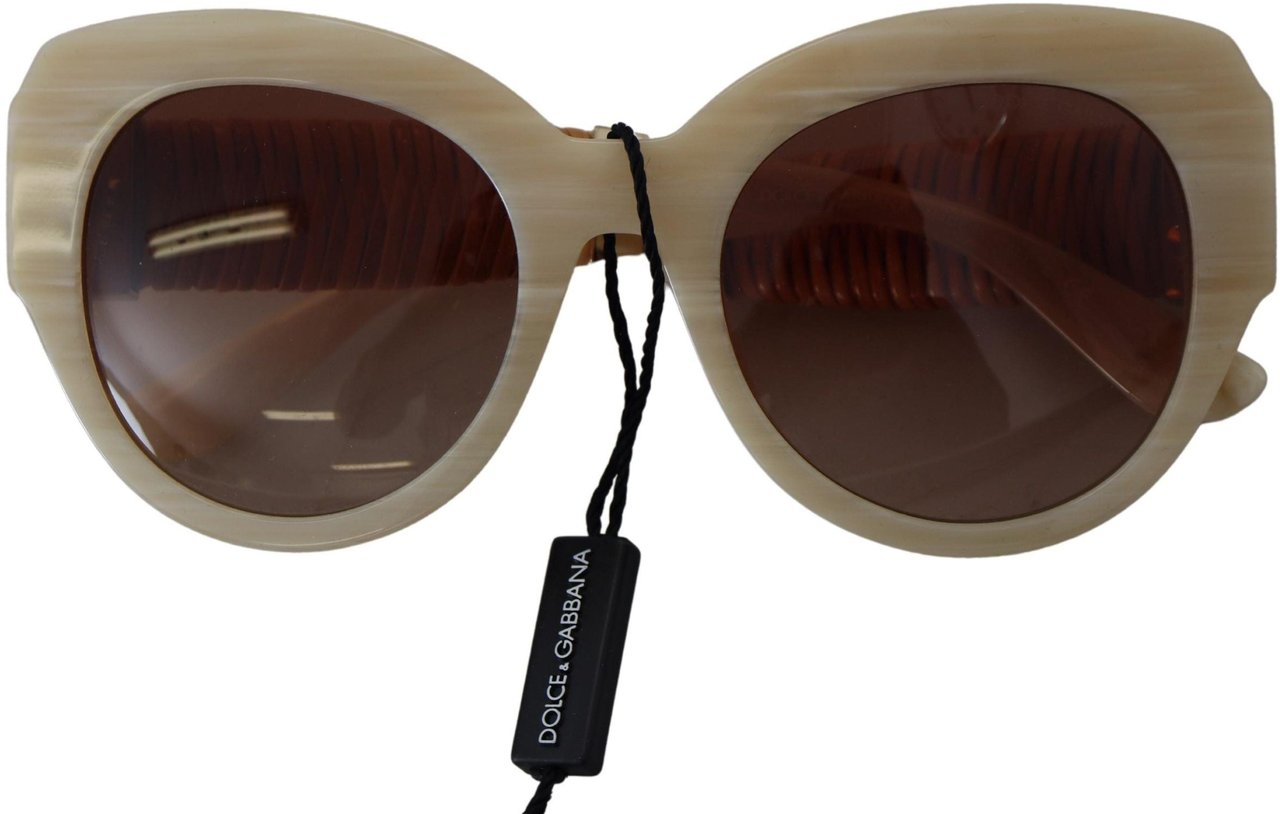 Dolce & Gabbana Beige Acetate Full Rim Brown Lense DG4294 Sunglasses Beige