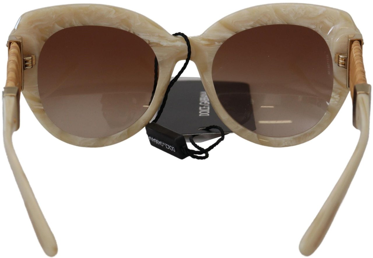 Dolce & Gabbana Beige Acetate Full Rim Brown Lense DG4294 Sunglasses Beige