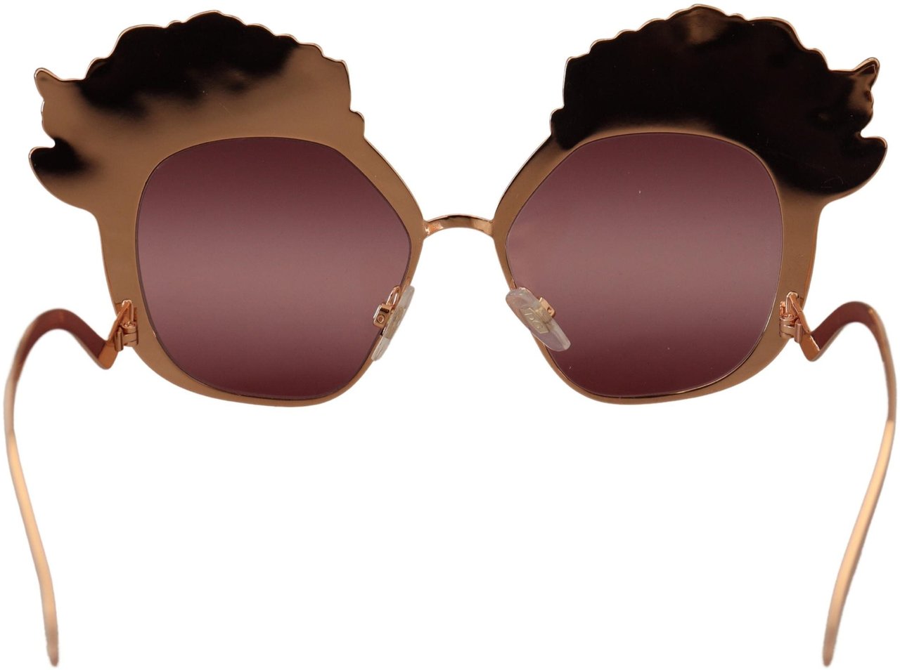 Dolce & Gabbana Pink Gold Rose Sequin Embroidery DG2202 Sunglasses Goud