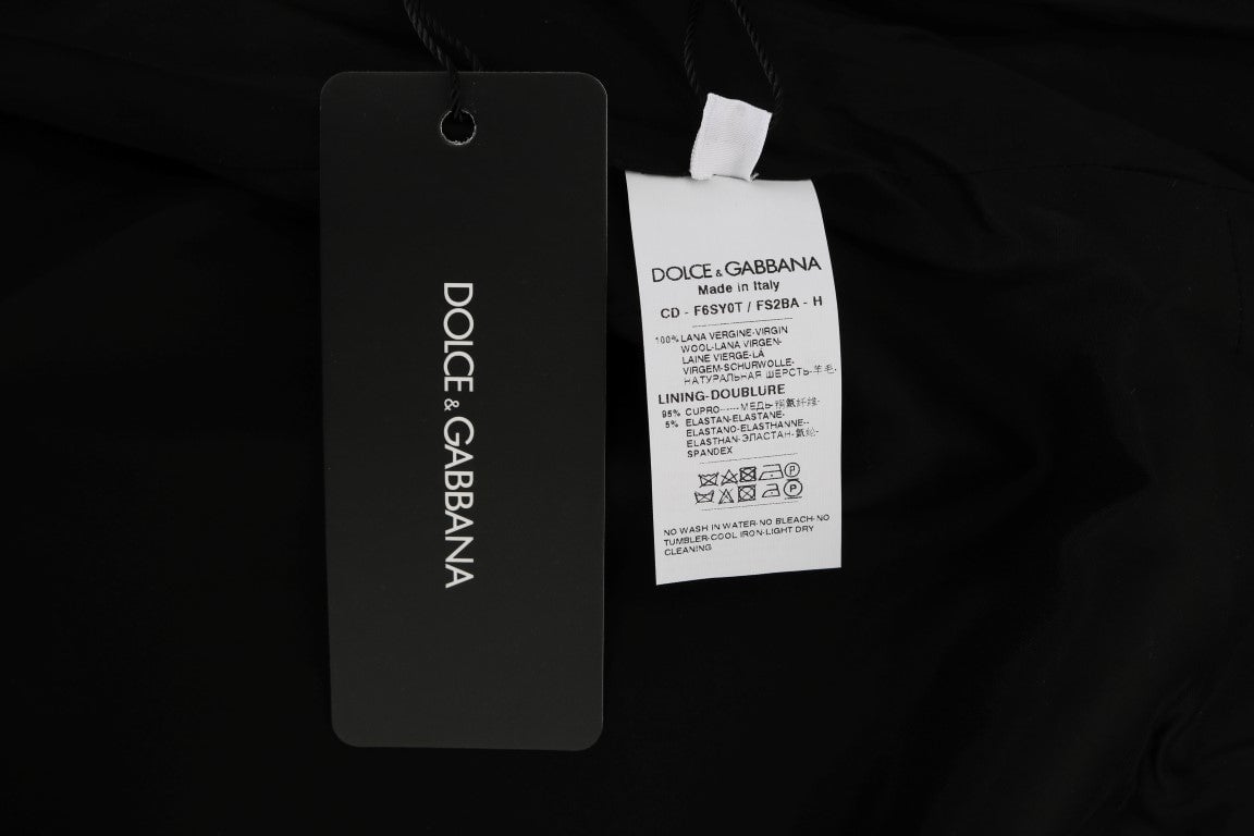 Dolce & Gabbana Gray Polka Dotted Sheath Wool Dress Grijs