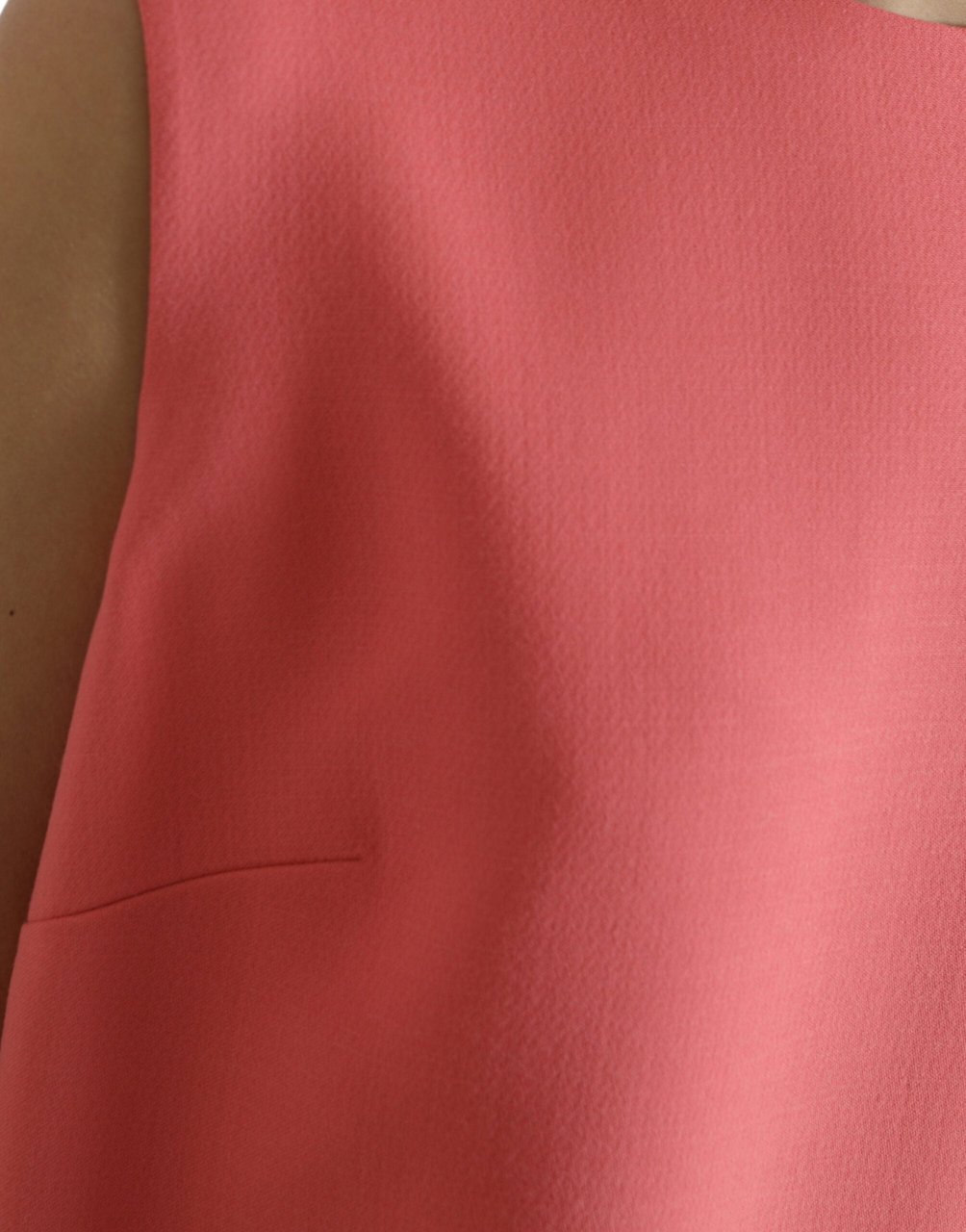 Dolce & Gabbana Pink Virgin Wool Sleeveless Mini Dress Roze