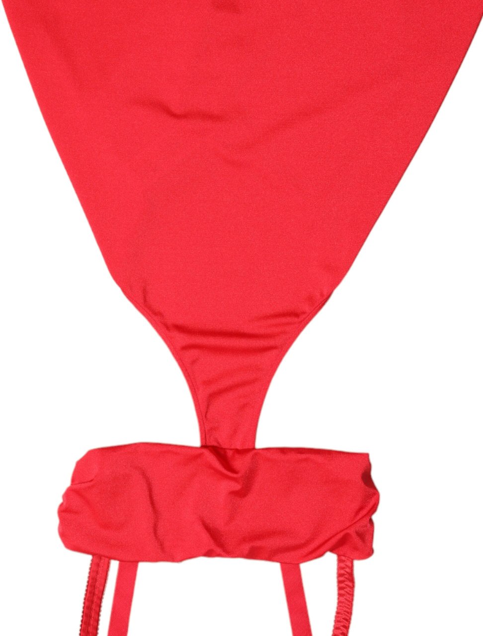 Dolce & Gabbana Red Cutout Nylon Sheath Sleeveless Mini Dress Rood