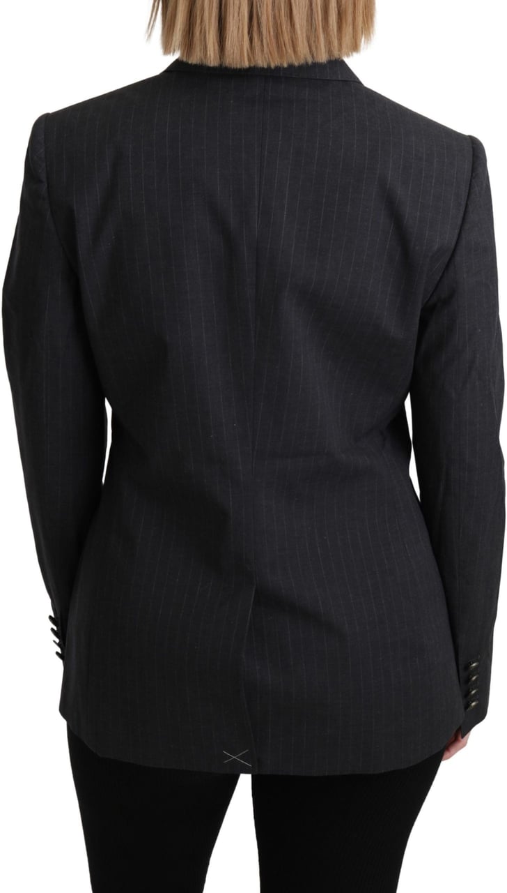 Dolce & Gabbana Gray Single Breasted Blazer Cotton Jacket Grijs