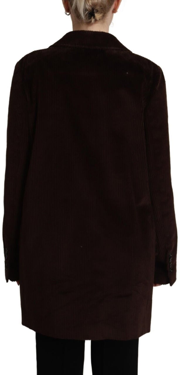 Dolce & Gabbana Bordeaux Corduroy Cotton Blazer Oversized Jacket Maroon