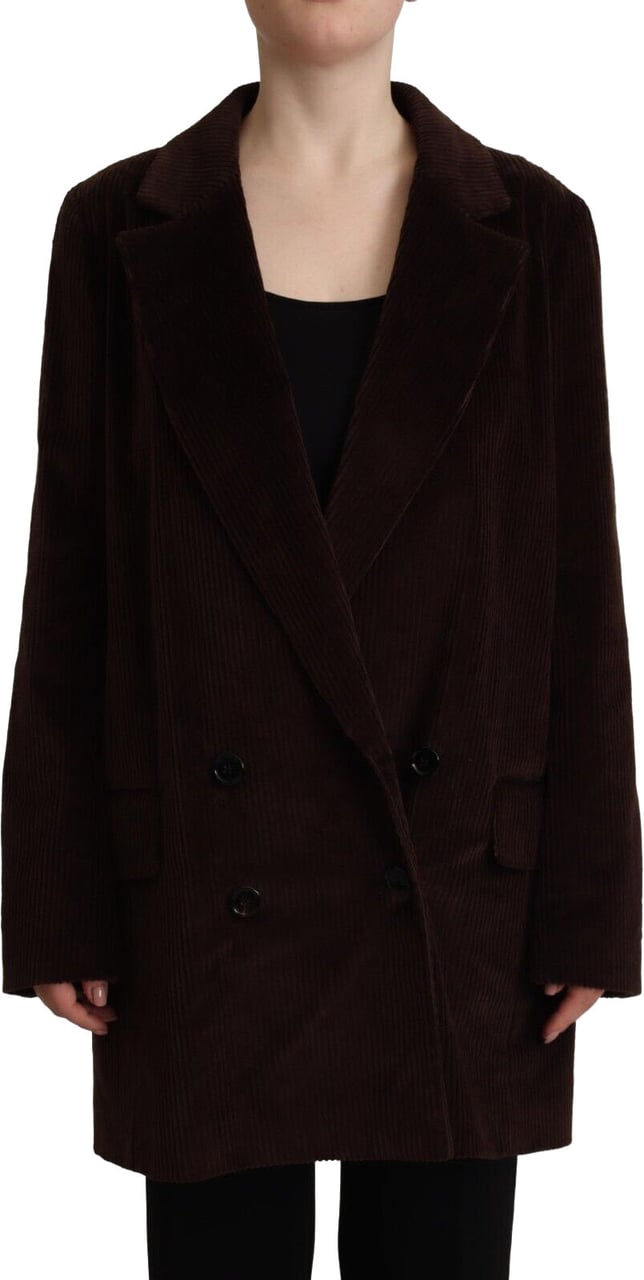 Dolce & Gabbana Bordeaux Corduroy Cotton Blazer Oversized Jacket Maroon