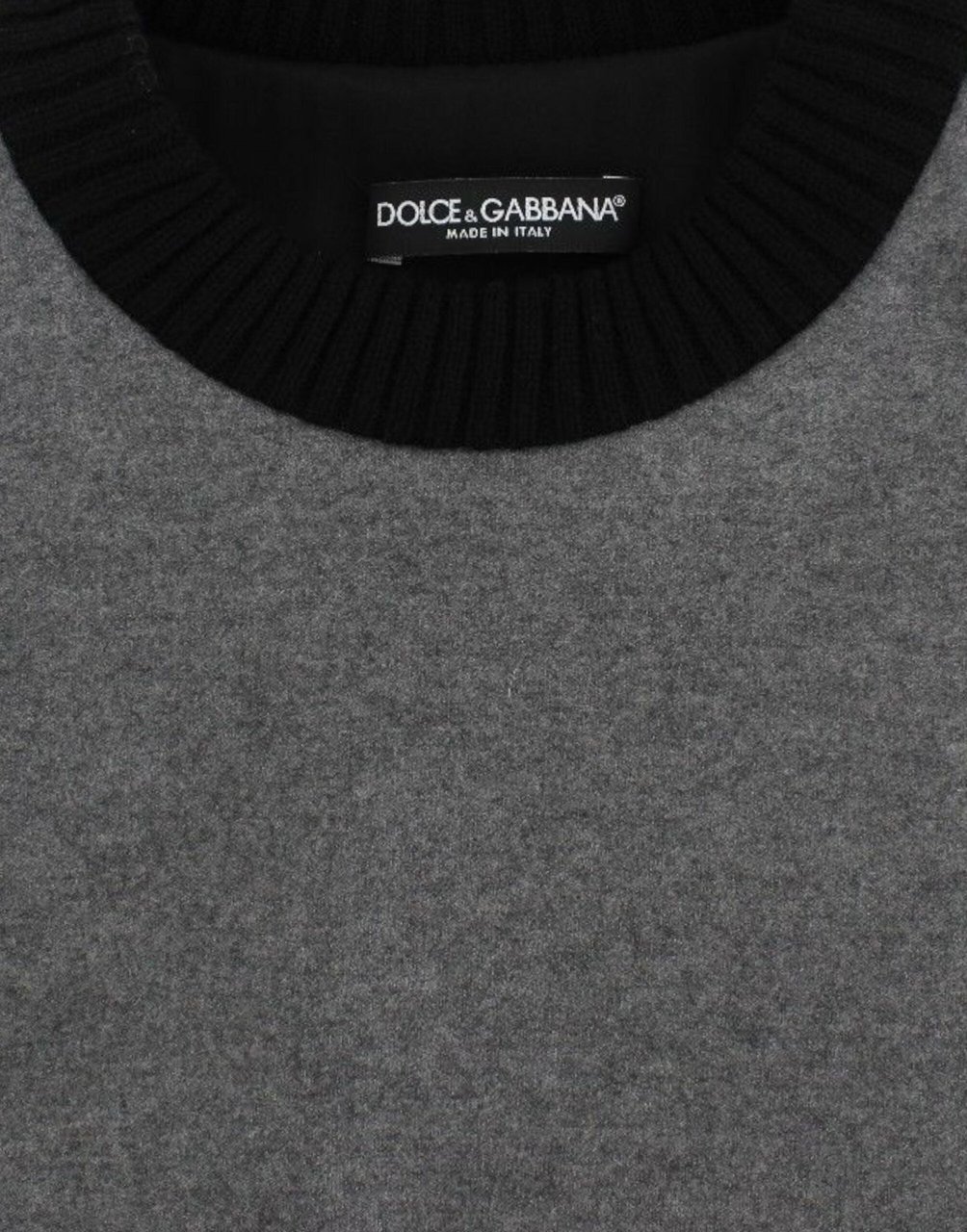 Dolce & Gabbana Gray Black Lace Wool Cashmere Sweater Divers