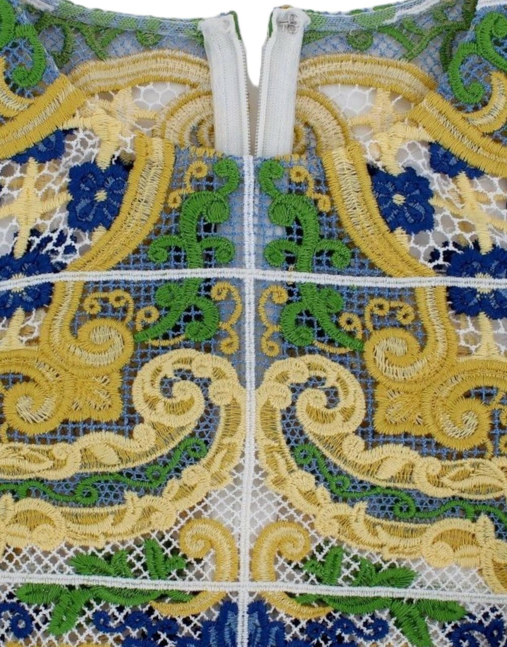 Dolce & Gabbana Multicolor Majolica Embroidered Sweater Divers