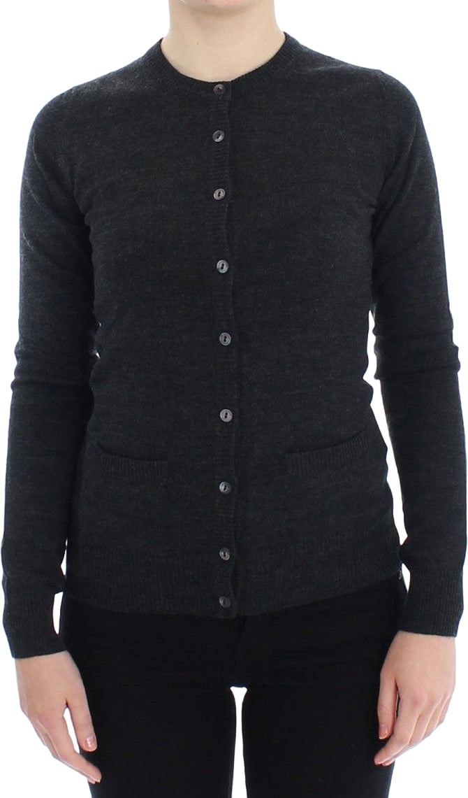 Dolce & Gabbana Gray Wool Button Cardigan Sweater Grijs