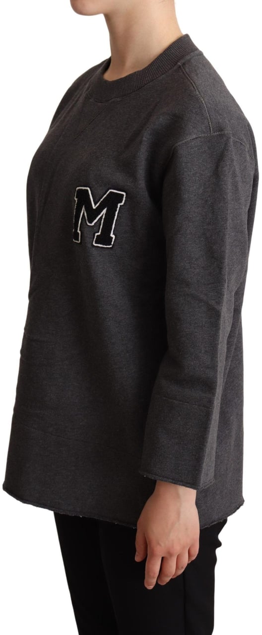 Dolce & Gabbana Gray Embroidered Women Pullover Sweater Grijs