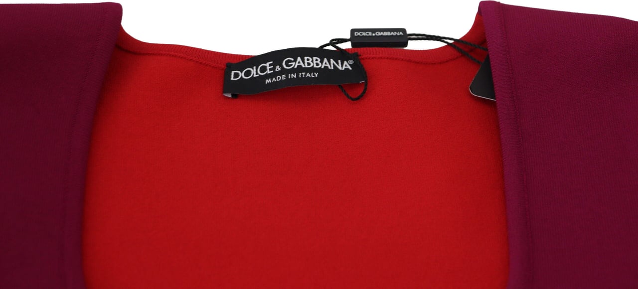 Dolce & Gabbana Multicolor Viscose Square Neck Pullover Sweater Wit