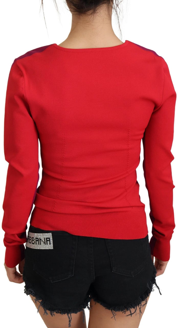 Dolce & Gabbana Multicolor Viscose Square Neck Pullover Sweater Wit
