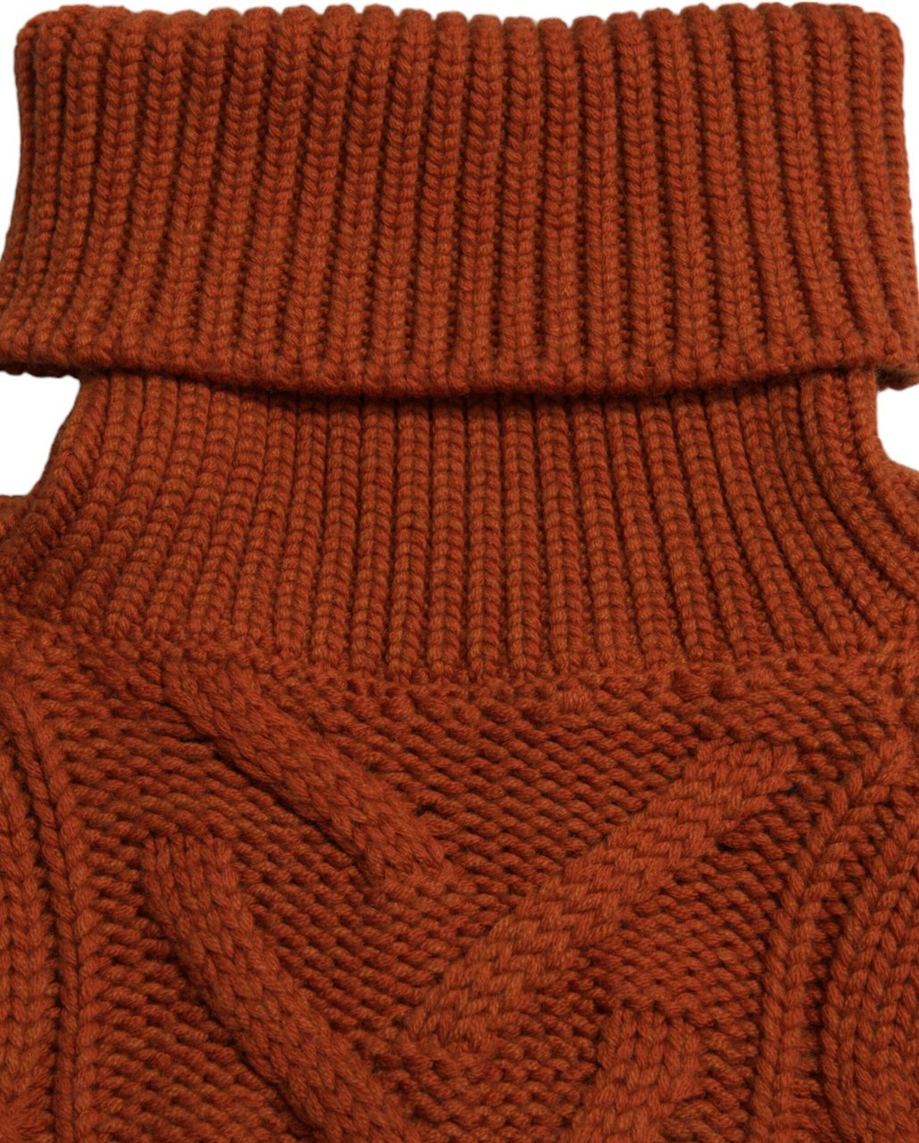 Dolce & Gabbana Brown Wool Knit Turtleneck Pullover Sweater Bruin