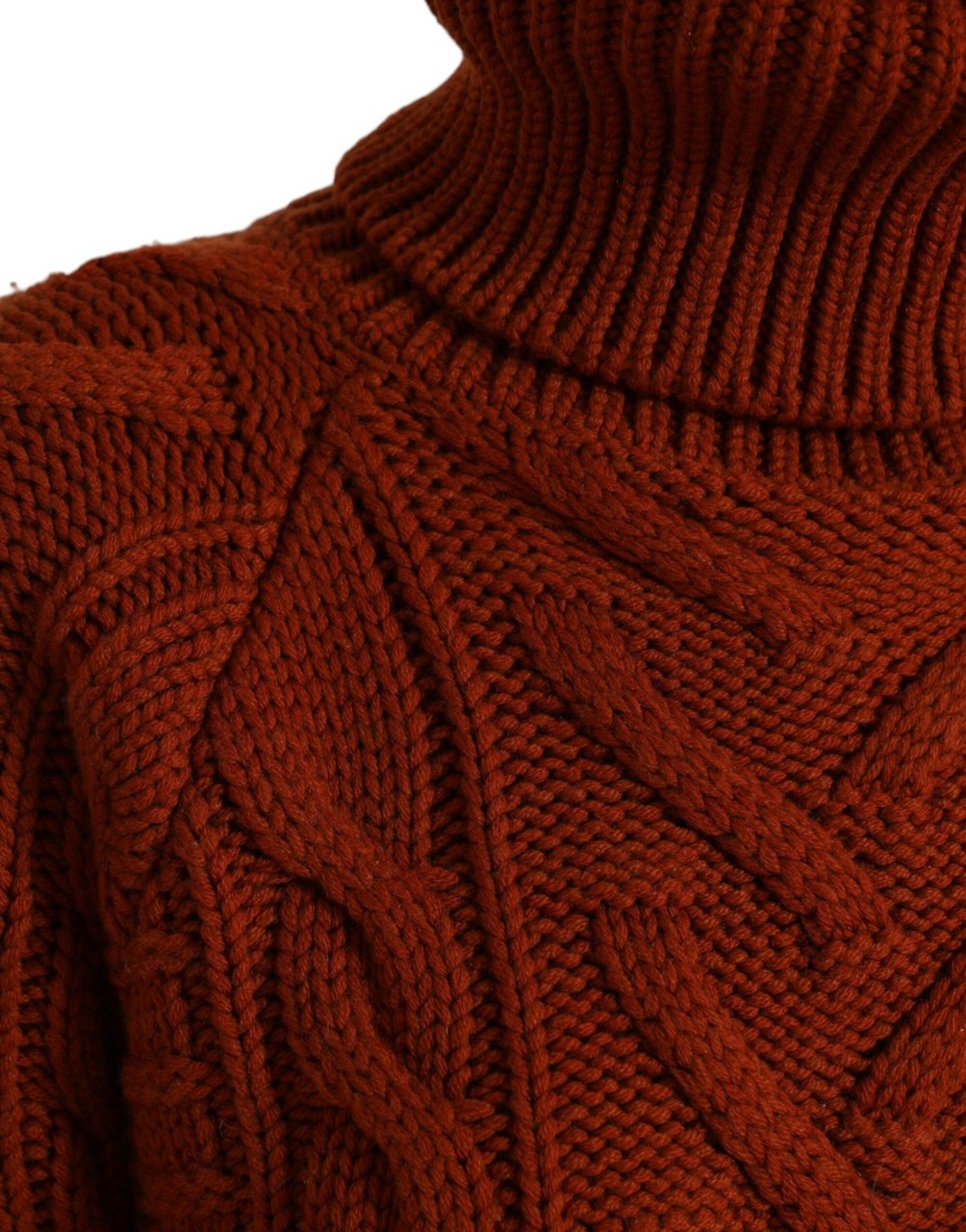 Dolce & Gabbana Brown Wool Knit Turtleneck Pullover Sweater Bruin
