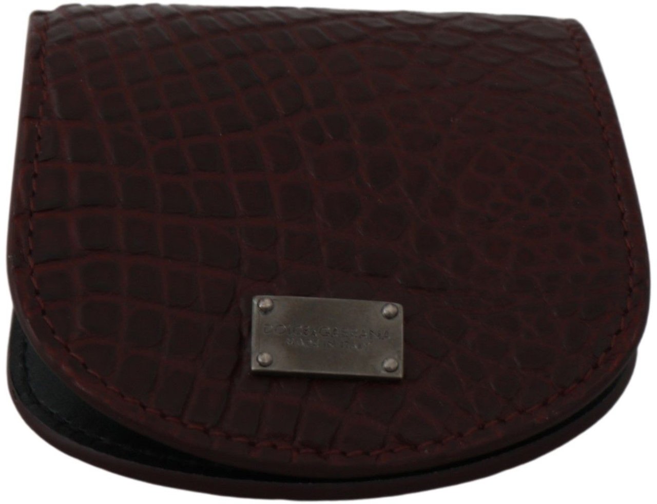 Dolce & Gabbana Brown Exotic Skin Pocket Condom Case Holder Bruin
