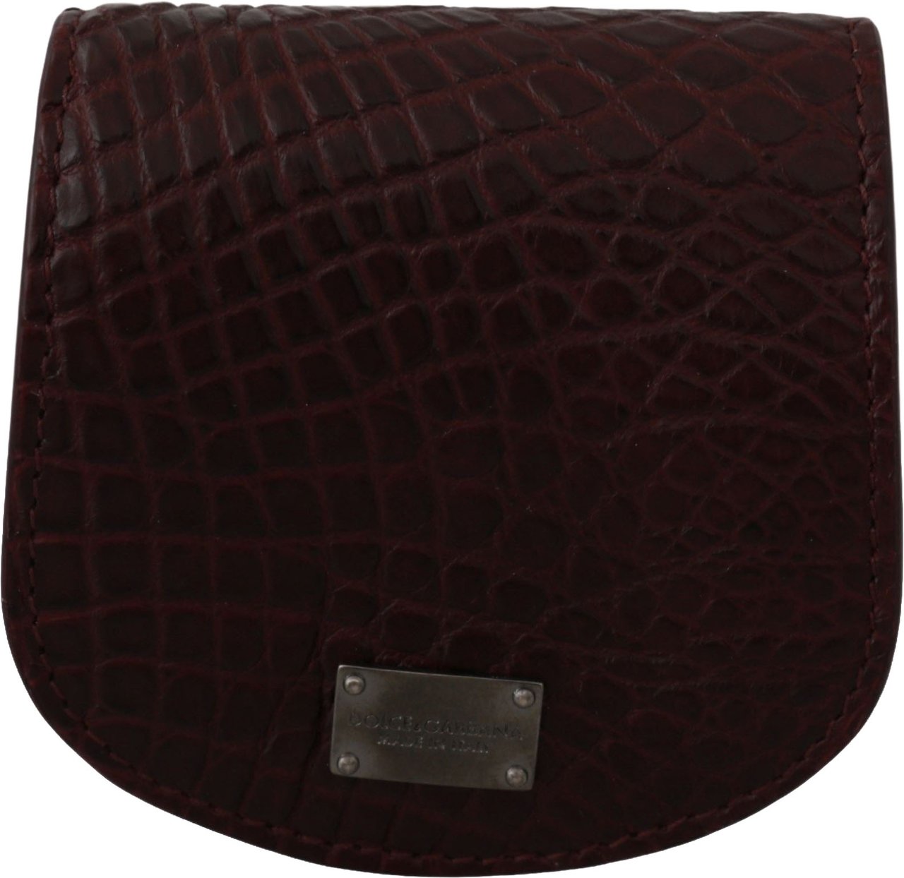 Dolce & Gabbana Brown Exotic Skin Pocket Condom Case Holder Bruin
