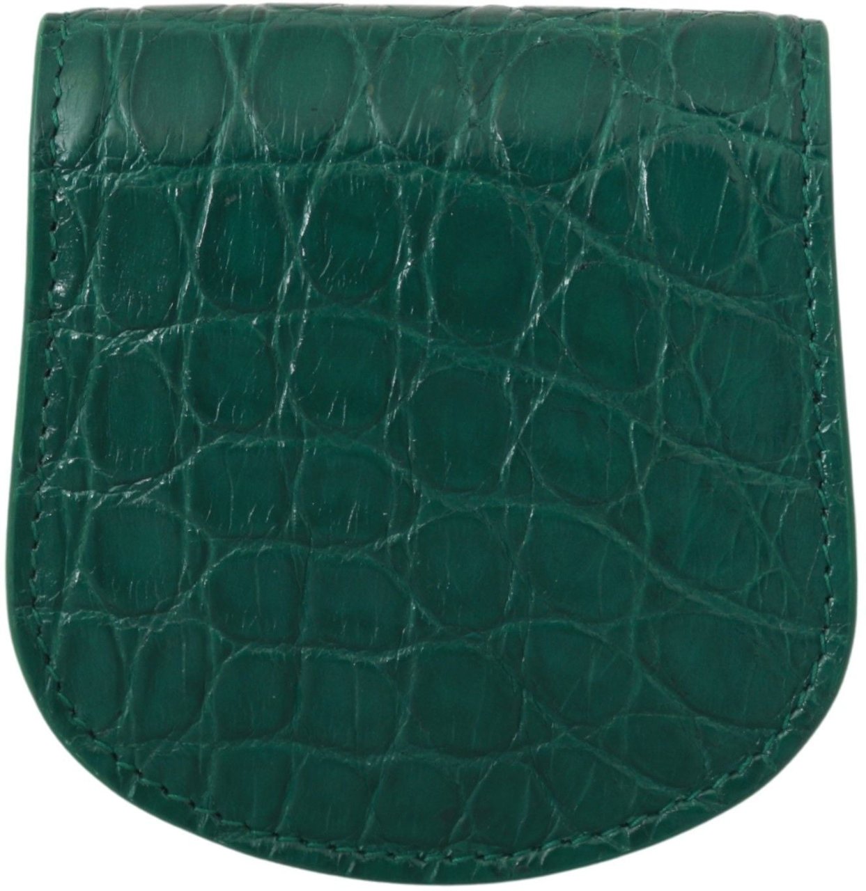 Dolce & Gabbana Green Exotic Skins Condom Case Holder Wallet Groen