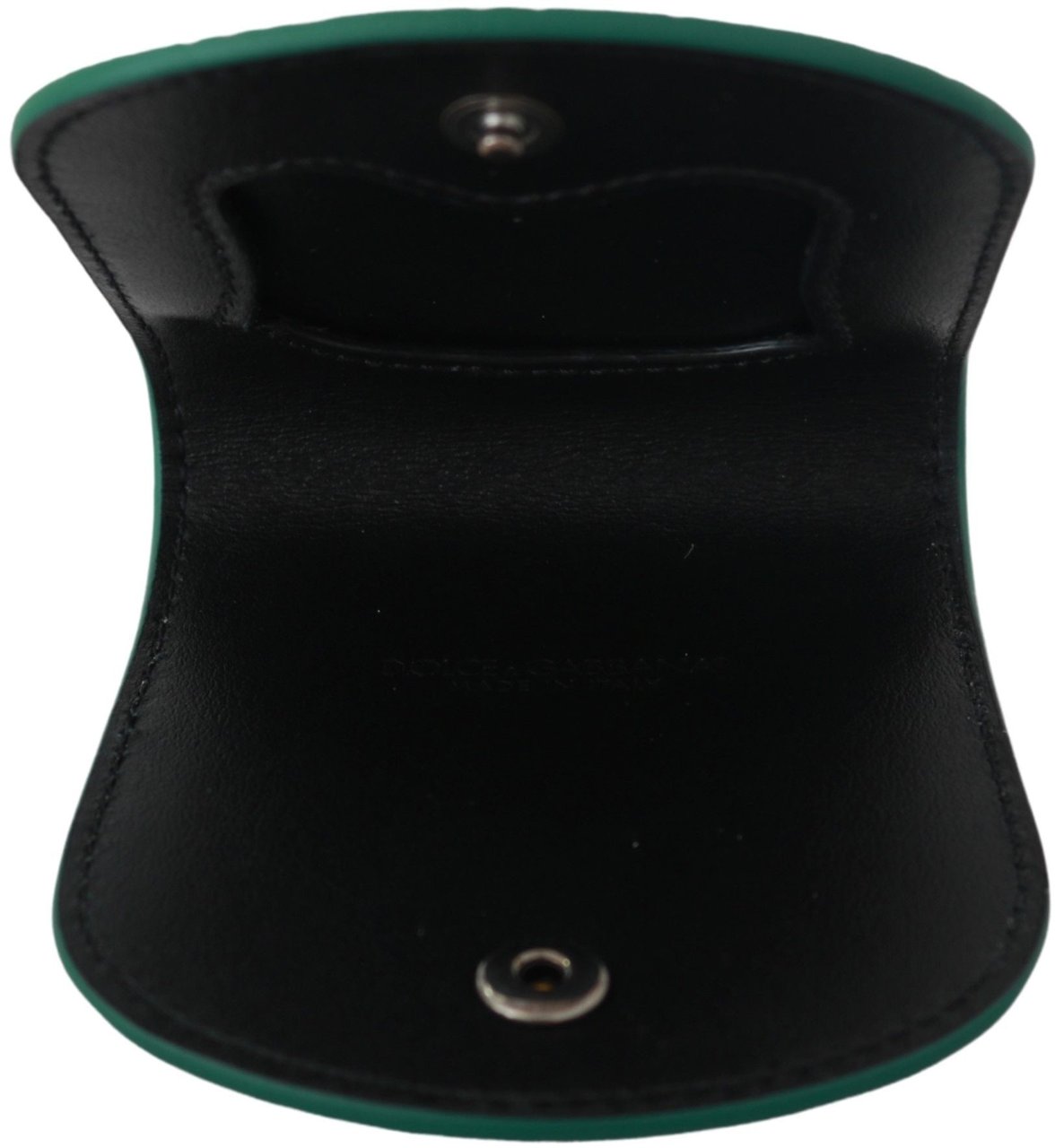 Dolce & Gabbana Green Exotic Skins Condom Case Holder Wallet Groen