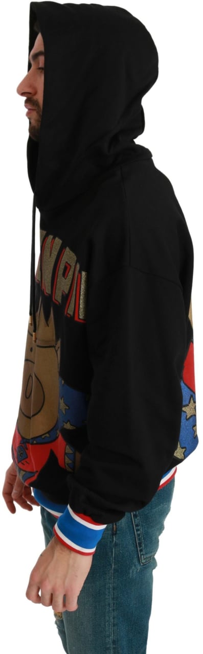Dolce & Gabbana Black Sweater Pig of the Year Hooded Zwart