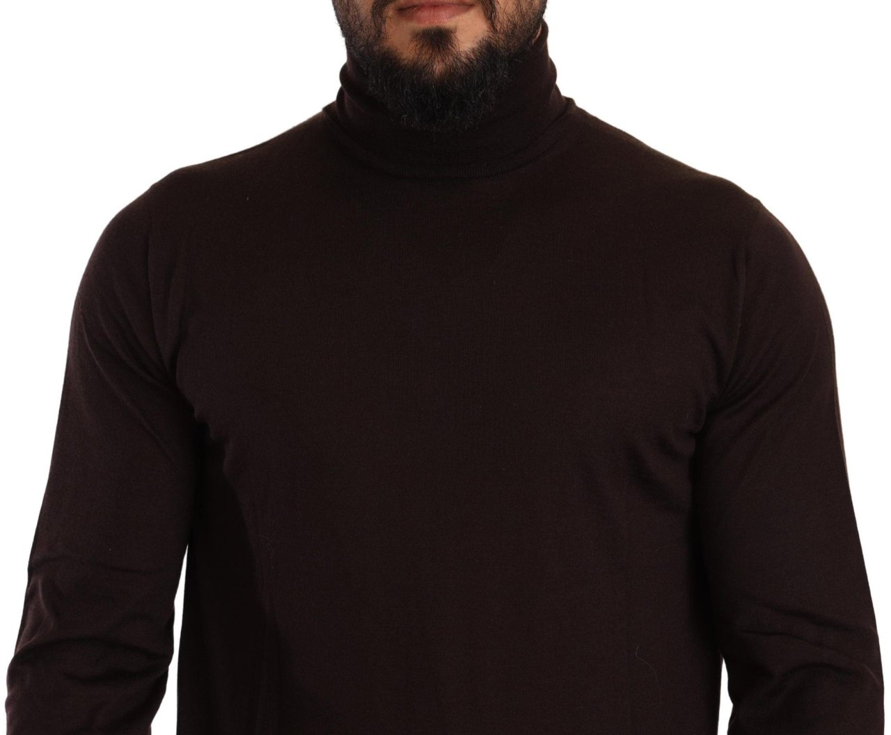 Dolce & Gabbana Brown Cashmere Turtleneck Pullover Sweater Bruin