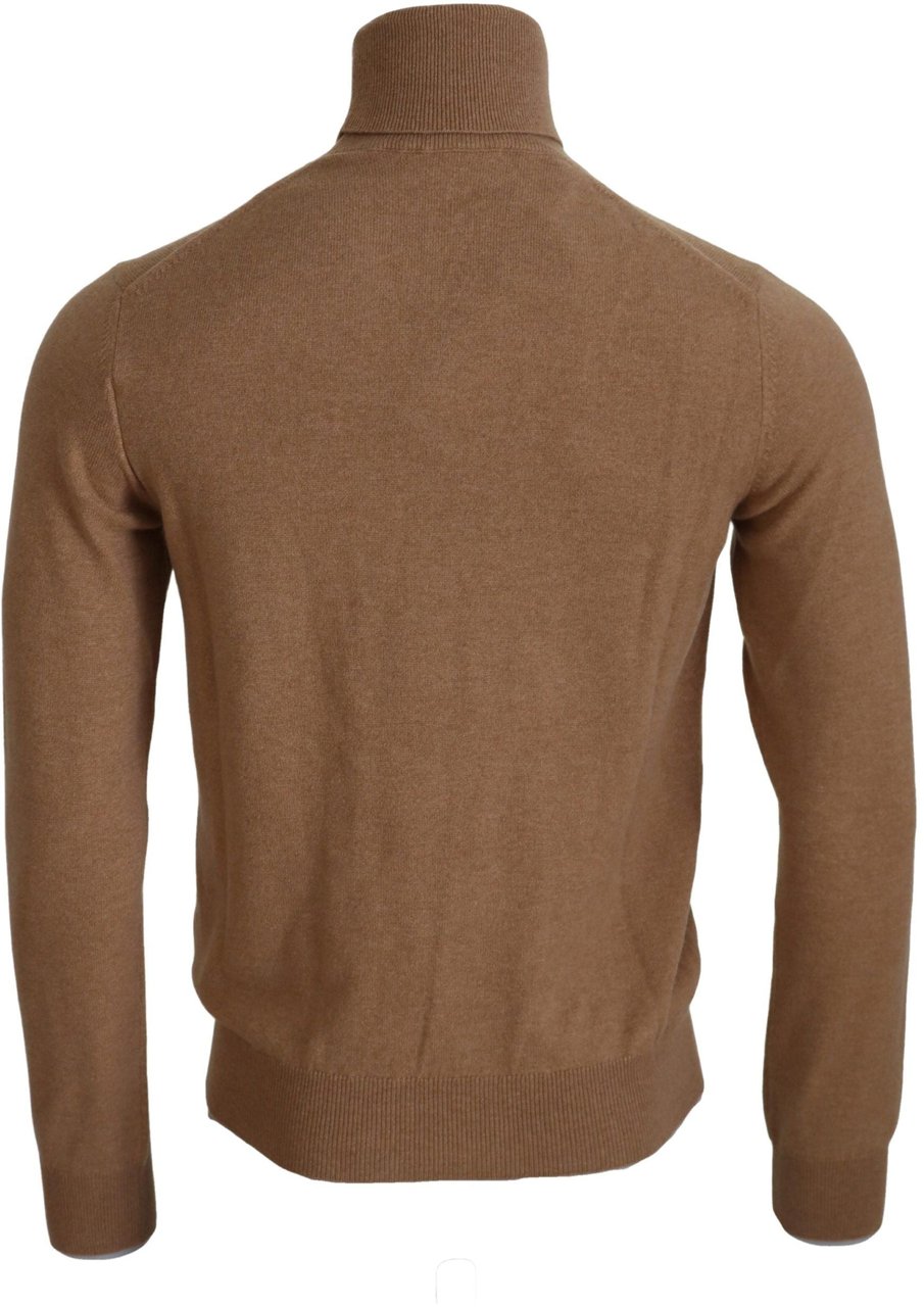 Dolce & Gabbana Beige Cashmere Turtleneck Pullover Sweater Beige