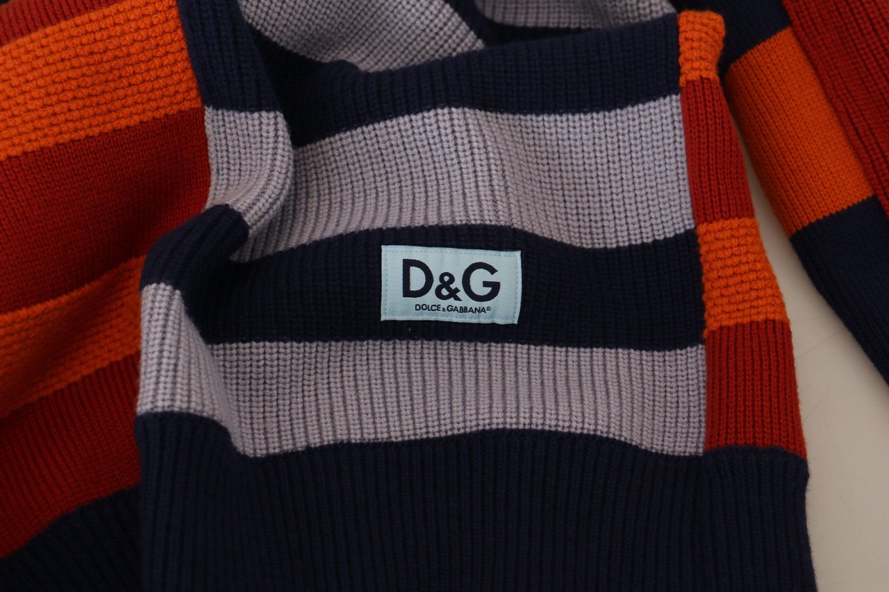 Dolce & Gabbana Multicolor Stripes Wool Pullover Sweater Divers