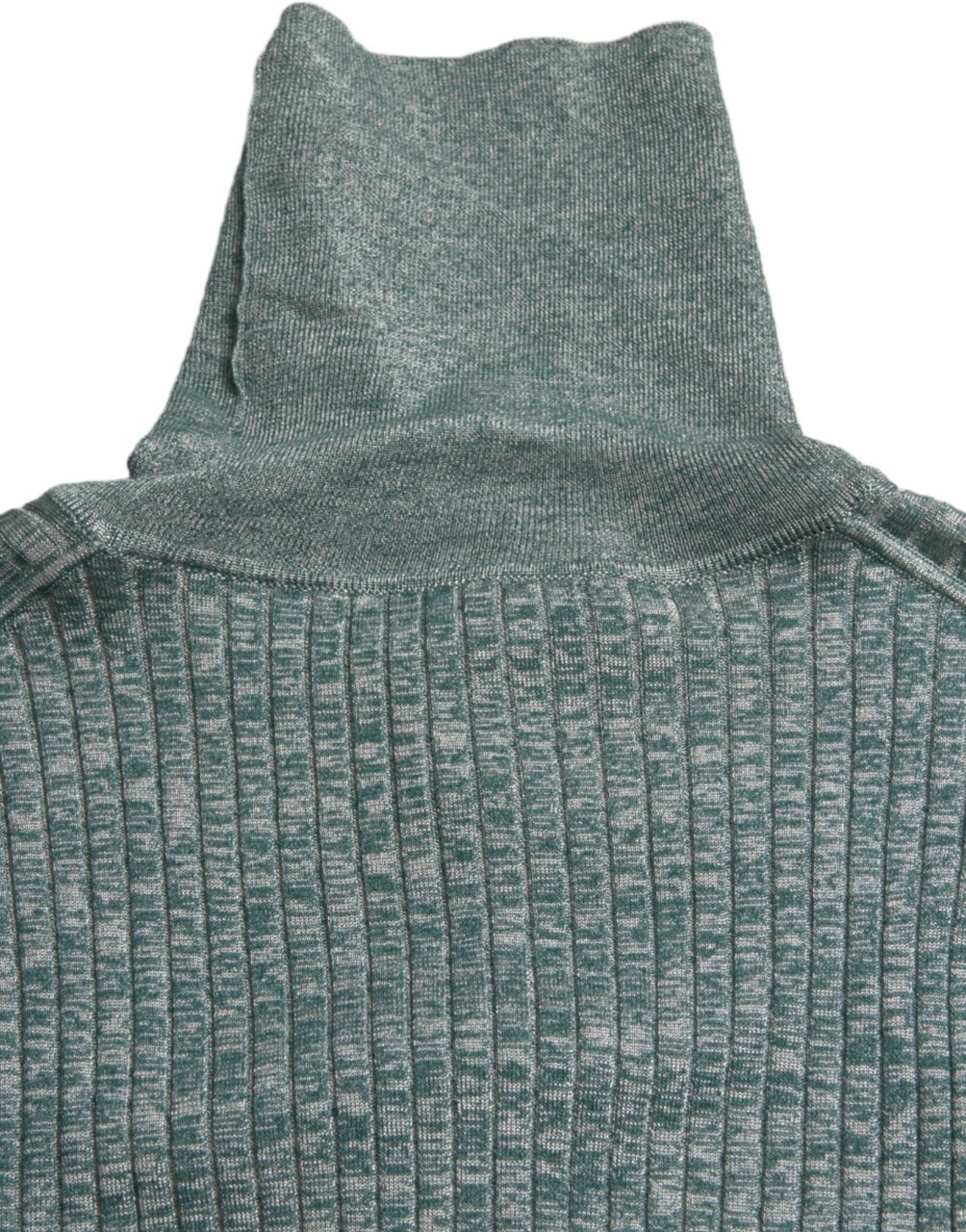 Dolce & Gabbana Green Polyester Turtleneck Pullover Sweater Groen