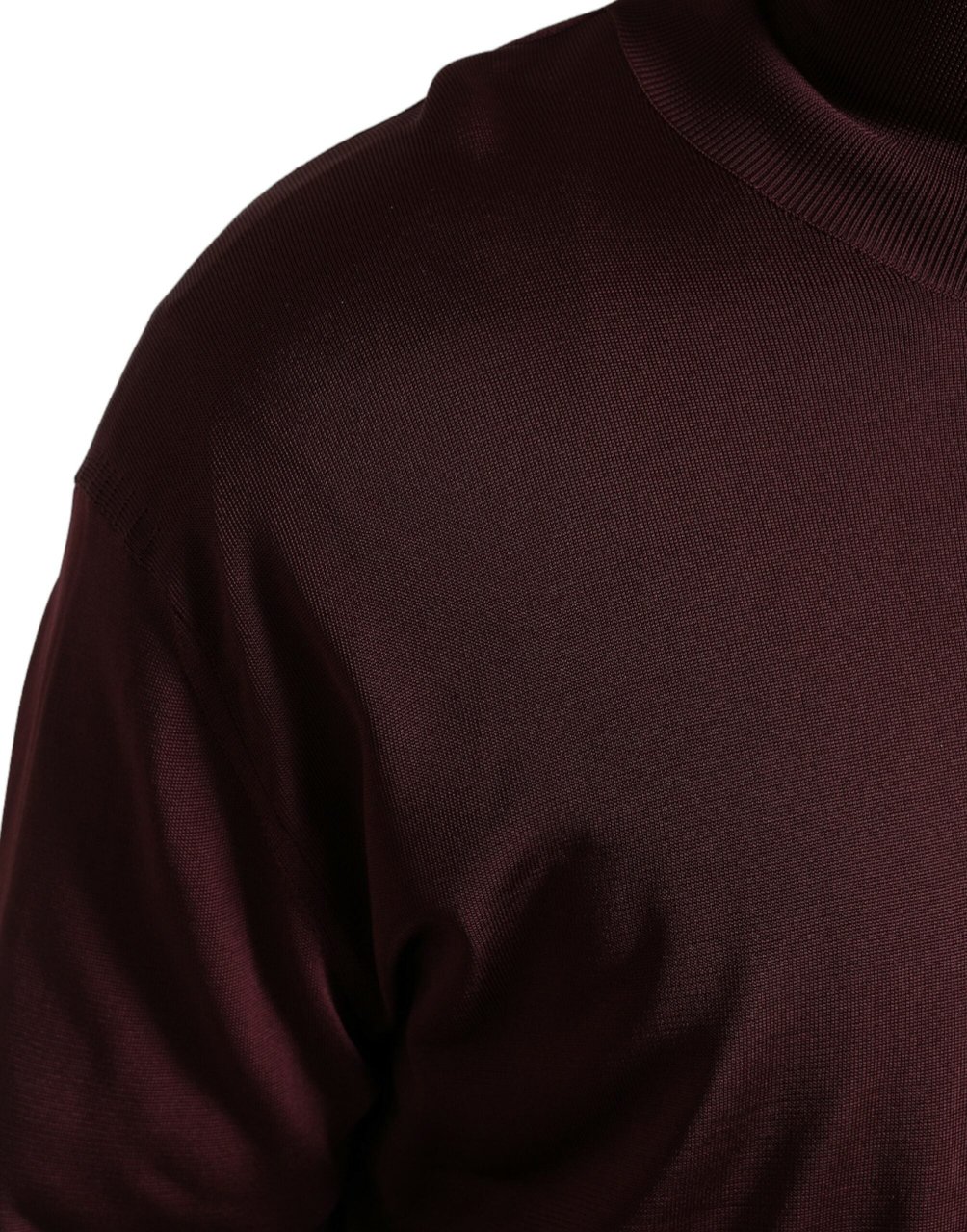 Dolce & Gabbana Maroon Viscose Turtleneck Pullover Sweater Zwart