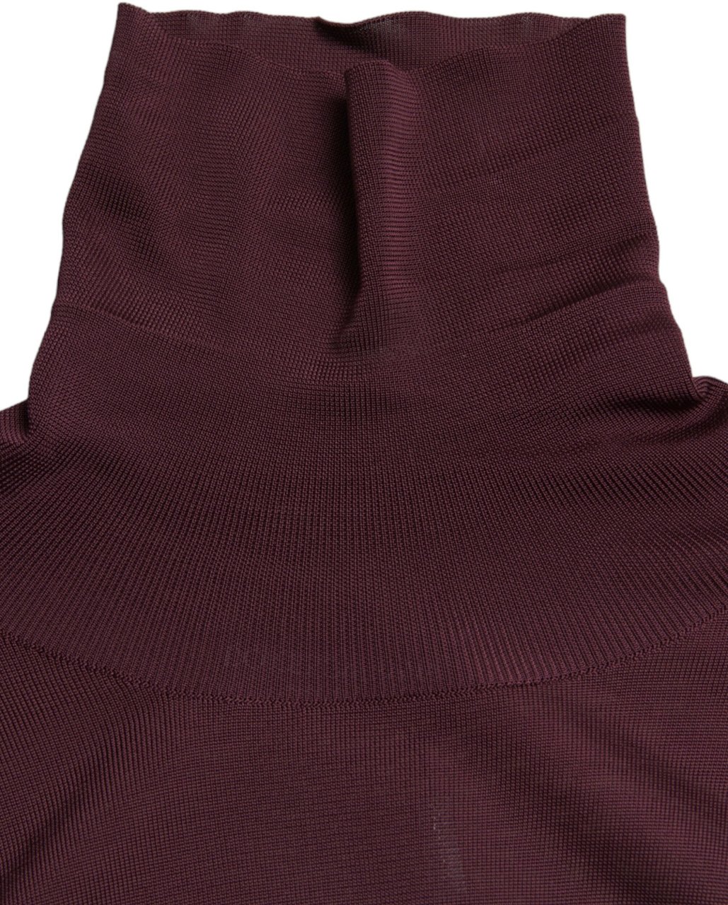 Dolce & Gabbana Maroon Viscose Turtleneck Pullover Sweater Zwart