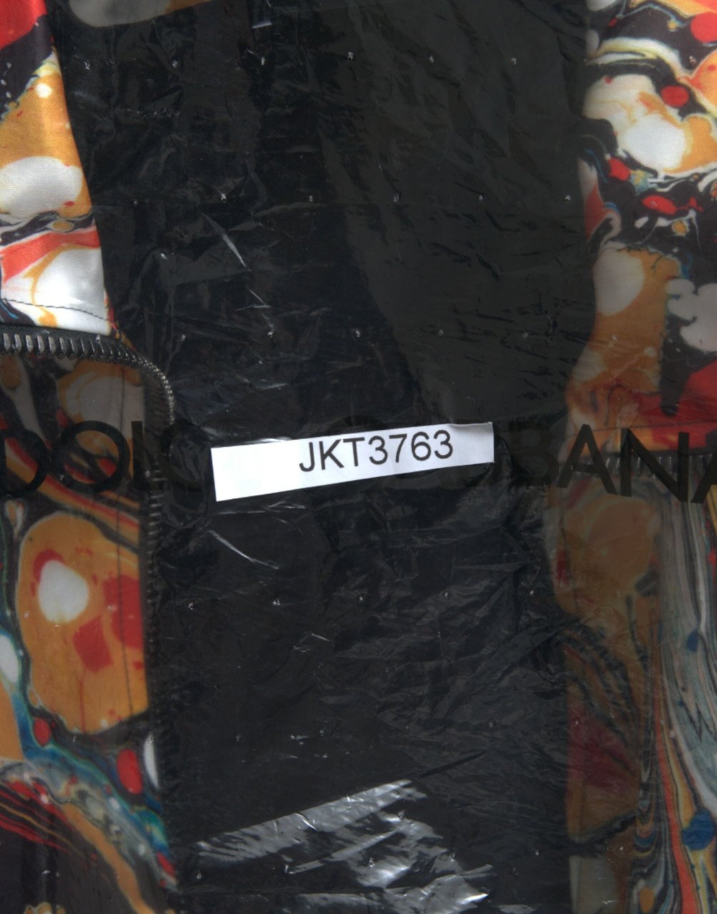 Dolce & Gabbana Multicolor Abstract Polyester Bomber Jacket Divers