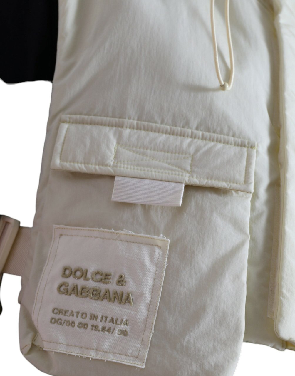 Dolce & Gabbana Yellow Nylon Hooded Sportswear Vest Jacket Geel