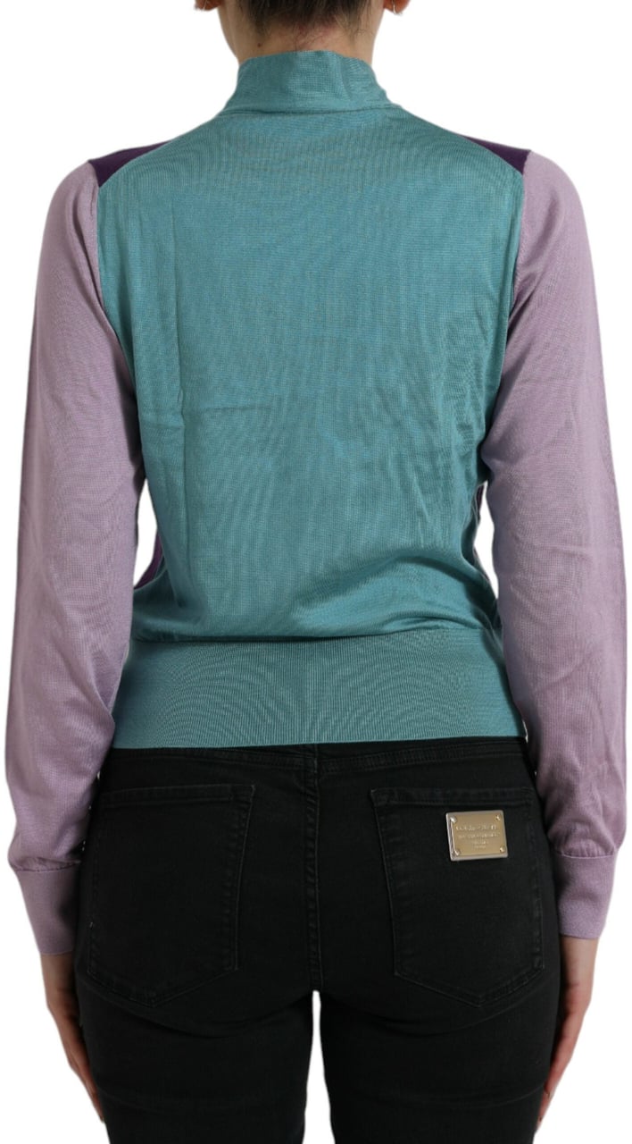Dolce & Gabbana Multicolor Bow Fastening Pullover Sweater Grijs