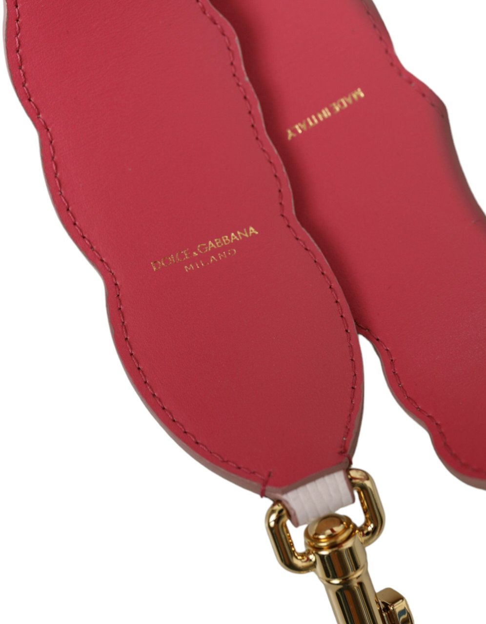 Dolce & Gabbana White Floral Leather Accessory Shoulder Strap Wit