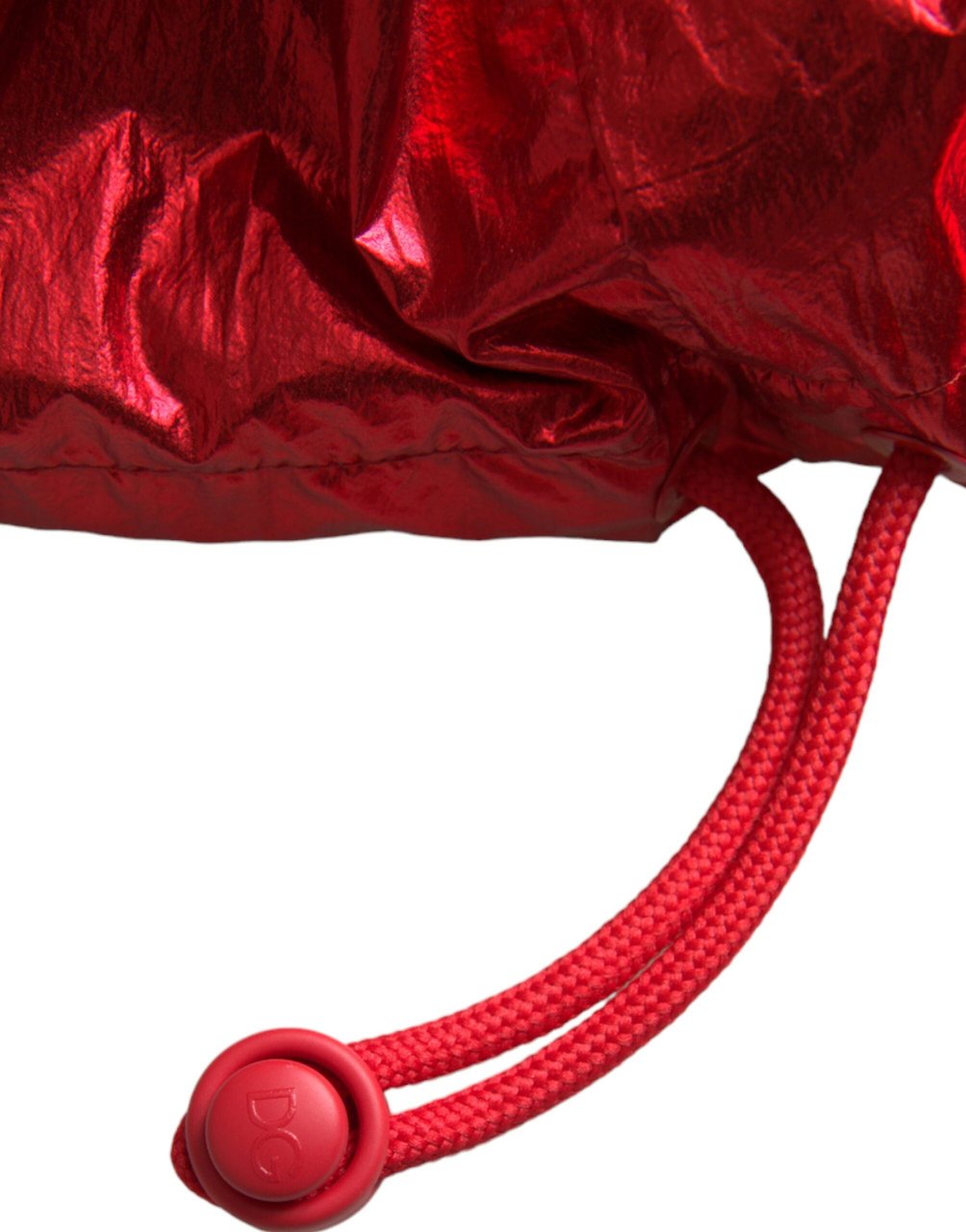 Dolce & Gabbana Red Nylon Hooded Pullover Sweatshirt Jacket Rood