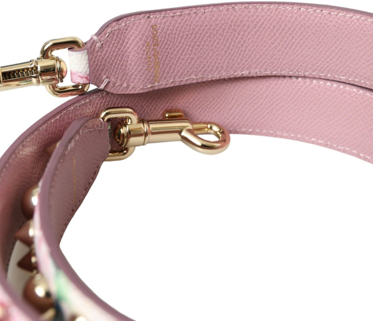 Dolce & Gabbana Pink Floral Handbag Accessory Shoulder Strap Roze