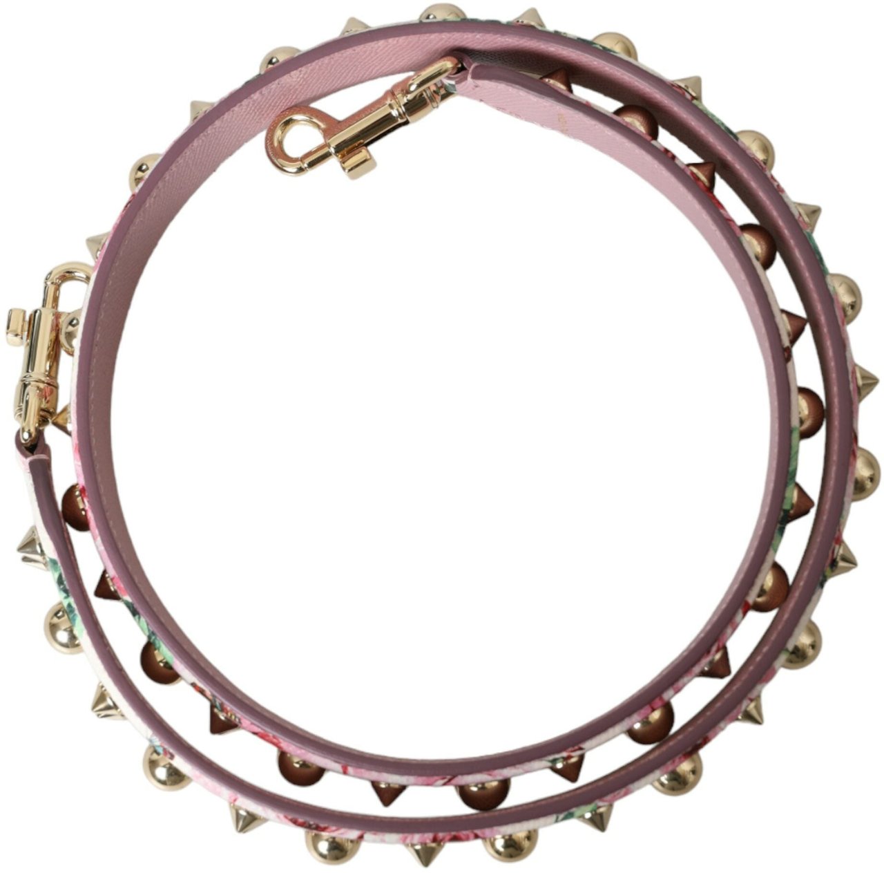 Dolce & Gabbana Pink Floral Handbag Accessory Shoulder Strap Roze