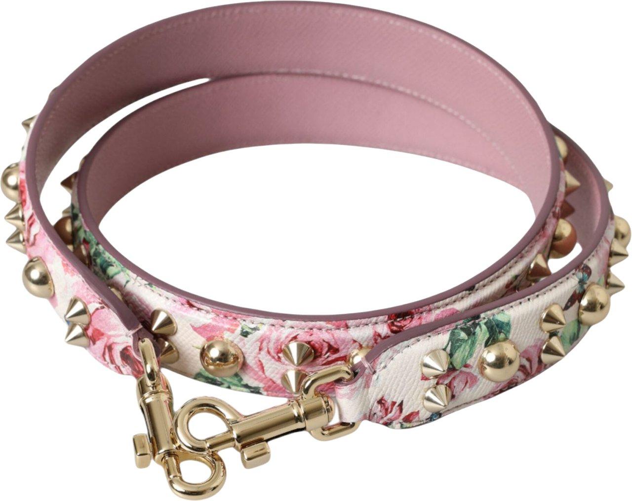 Dolce & Gabbana Pink Floral Handbag Accessory Shoulder Strap Roze