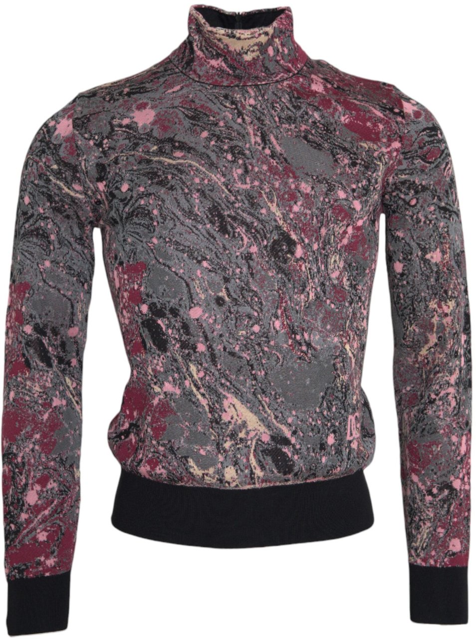 Dolce & Gabbana Multicolor Graphic Turtle Neck Men Sweater Divers