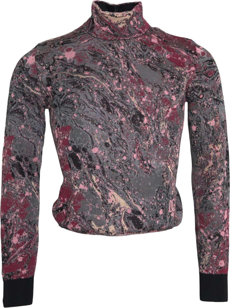 Dolce & Gabbana Multicolor Graphic Turtle Neck Men Sweater Divers