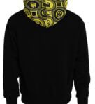 Dolce & Gabbana Black Logo Cotton Hooded Sweatshirt Sweater Zwart