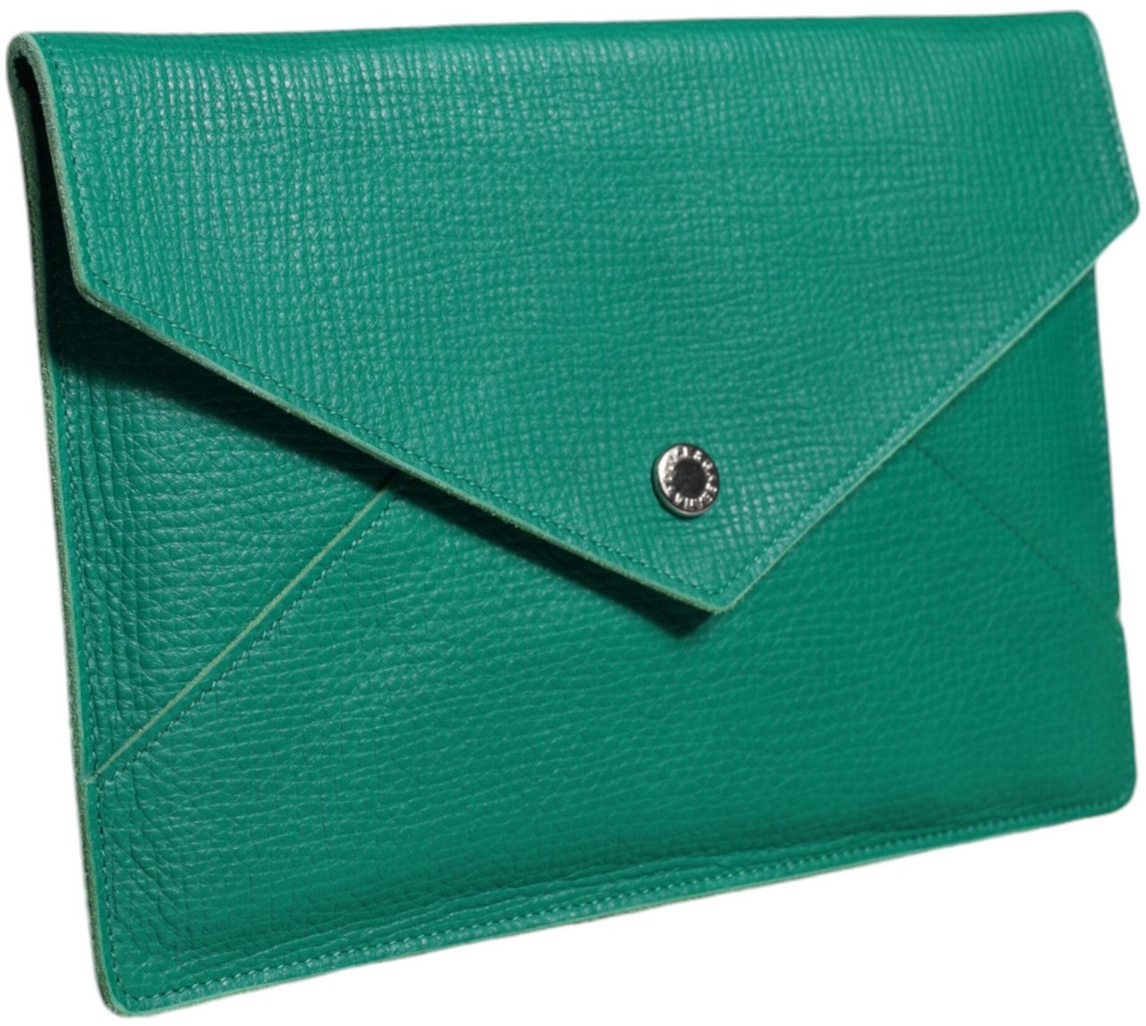 Dolce & Gabbana Green Leather Handbag Clutch Mini Purse Pouch Tablet Case Groen